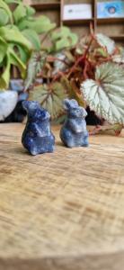 Blauwe aventurijn konijn groot