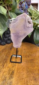 Roze amethist op pin