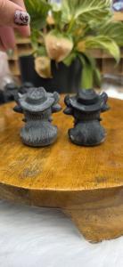 Obsidiaan hooglander met cowboy hoed